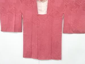 色紙に藤・古典柄模様織り出しロング道行コート